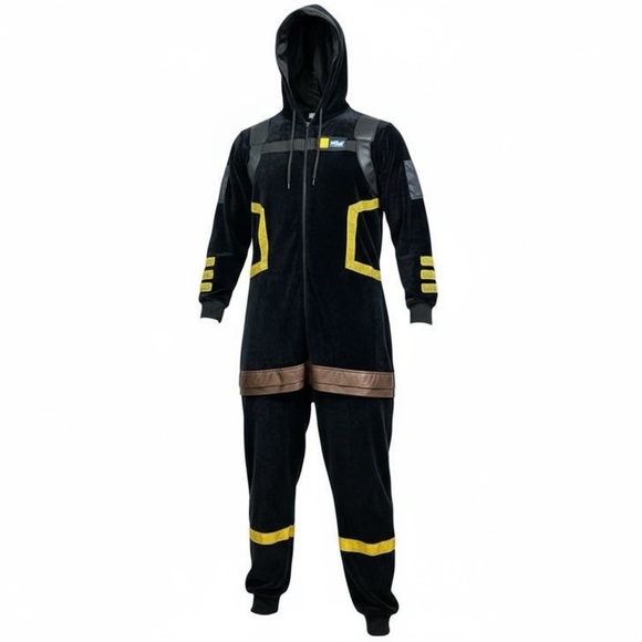 Fortnite Other - Fortnite  Spirit Halloween Adult L/XL Black Jumpsuit Costume Cosplay Gamer